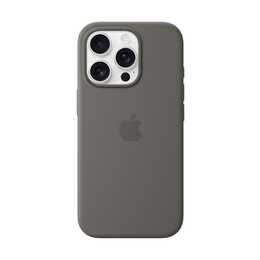 APPLE Backcover Silicone Case MagSafe (iPhone 16 Pro, Gris minéral)