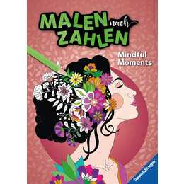 Ravensburger Malen nach Zahlen Mindful Moments - Malen und Entspannen - 32 Motive abgestimmt auf Buntstiftsets mit 24 Farben (Stifte nicht enthalten) - Malbuch mit nummerierten Ausmalfeldern für fortgeschrittene Fans der Reihe