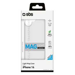 SBS Backcover MagSafe Light (iPhone 16, Transparent)