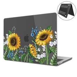 EG Hardcase (MacBook Air 13" M2 2022, Blumen, Transparent, Schwarz)