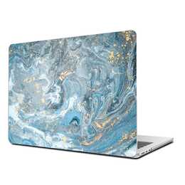 EG Coque rigide (MacBook Air 13" M2 2022, Marbre, Bleu)