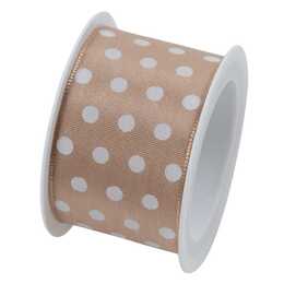 BRAUN + COMPANY Ruban cadeau Hot Spots (Beige, Brun, Pointé)