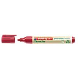 EDDING Marqueur permanent 21 EcoLine (Rouge, 1 pièce)