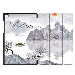 EG coque pour Samsung Galaxy Tab A7 Lite 8.7" (2021) - blanc - peinture de paysage