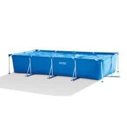 INTEX Piscina fuori terra con struttura tubolare in acciaio Rectangular Frame (450 cm x 220 cm x 84 cm)