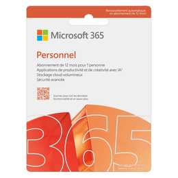 MICROSOFT 365 Personnel Abo 12 mois avec renouvellement automatique (Licence, 1x, 12 Mois, Français)