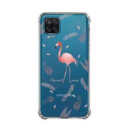 EG Backcover (Galaxy A12, Oiseaux, Transparent)