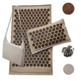 EG Akupressurmatte mit Kissen 74x44cm - gold (inklusive Tasche)
