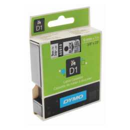 DYMO S0720670 Schriftband (Schwarz / Transparent, 9 mm)