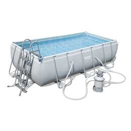 BESTWAY Piscine tubulaire Power Steel Rectangular (201 cm x 404 cm x 100 cm)