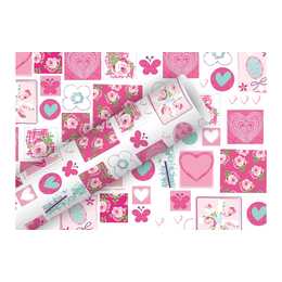 BRAUN + COMPANY Geschenkpapier So sweet (Rosa, Weiss, Herz)