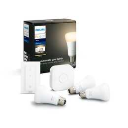 PHILIPS HUE Lampadina LED White Starter (E27, ZigBee, Bluetooth, 9 W)