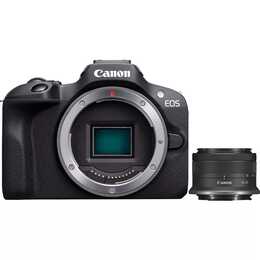 CANON EOS R100 + RF-S 18-45mm F4.5-6.3 IS STM Kit (24.1 MP, APS-C, Schwarz)