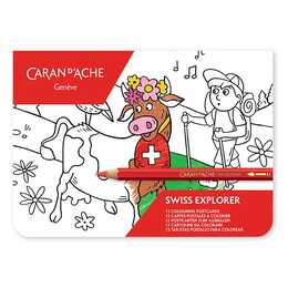 CARAN D'ACHE Swiss Explorer Post Cards Libro da colorare