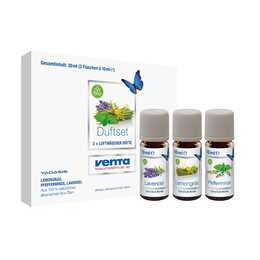 VENTA Geräteduftöl Exclusiv N°2 (3 x 10 ml) (3 x 10 ml, Zitronengras, Pfefferminze, Lavendel)