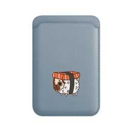 EG Porte-cartes magnétique MagSafe (iPhone 13 Pro Max, iPhone 12 Mini, iPhone 14 Pro Max, iPhone 13, iPhone 12 Pro Max, iPhone 12, iPhone 14 Plus, iPhone 12 Pro, iPhone 14, iPhone 13 Pro, iPhone 13 mini, iPhone 14 Pro, Sushi, Bleu clair)