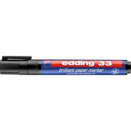 EDDING Marqueur permanent 33 33-1 (Noir, 1 pièce)