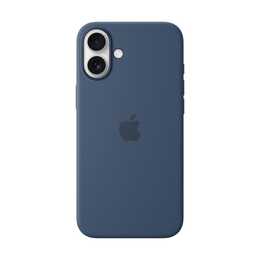 APPLE Backcover Silicone Case MagSafe (iPhone 16 Plus, Denim, Dunkelblau)