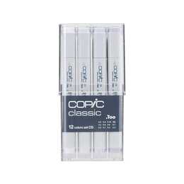 COPIC Marqueur créatif Classic (Gris, Noir, Blanc, 12 pièce)