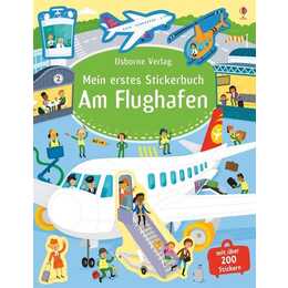 USBORNE PUBLISHING Stickerbuch Mein erstes Stickerbuch: Am Flughafen (Flugzeug)