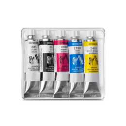 CARAN D'ACHE Wasserfarbe Gouache Set (5 x 10 ml, Mehrfarbig)