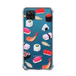 EG Backcover (Galaxy A12, Sushi, Transparente)