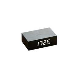 GINGKO Sveglia radiocomandata Click Clock (Nero)