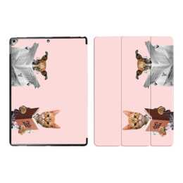 EG iPad Sleeve pour Apple iPad Pro 12.9" (2015 & 2017)- pink cartoon dog and cat