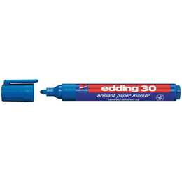 EDDING Marqueur permanent 30 (Bleu, 1 pièce)