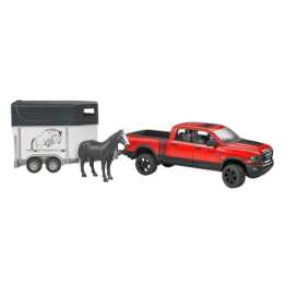 BRUDER RAM 2500 Power Wagon avec remorque à chevaux