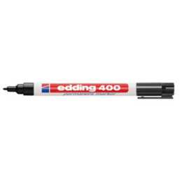 EDDING Marqueur permanent 400 (Noir, 1 pièce)