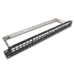 WIREWIN Panneau patch Patchpanel 24 Port, Keystone, 1HE 19"-Rack