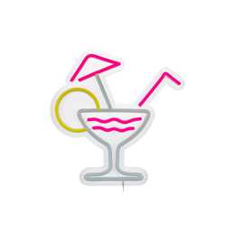 VEGAS LIGHTS LED Stimmungslicht Cocktail Drink (Pink, Gelb, Weiss, 10 W)