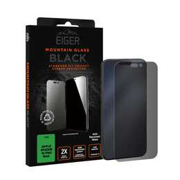 EIGER Displayschutzglas Black (iPhone 16 Pro Max, 1 Stück)