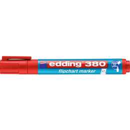 EDDING Marqueur pour Flipchart 380 (Rouge, 1 pièce)