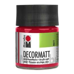 MARABU Colore acrilica Decormatt (50 ml, Rosso ciliegia)