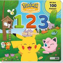 Pokémon Junior: 1 2 3 - Die Zahlen. Pappbilderbuch mit über 100 Klappen