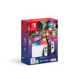 NINTENDO Switch OLED-Modell Weiss 64 GB 64 GB (NINTENDO Switch Online 12 Monate, Mario Kart 8 Deluxe, DE, IT, FR)