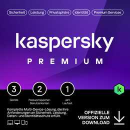 KASPERSKY LAB Premium (Licenza annuale, 3x, 12 Mesi, Multilingue)