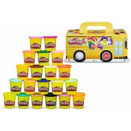 PLAY-DOH Kids, pasta da modellare (20x, marrone, rosa, giallo, blu, viola, arancione, verde, bianco, nero, rosso)