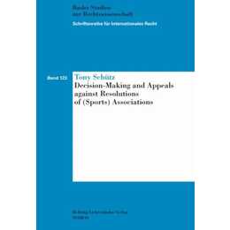 Decision-Making and Appeals against Resolutions of (Sports) Associations