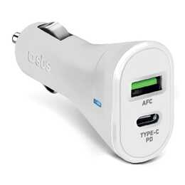 SBS Kfz Ladegerät Car Charger (20 W, Zigarettenanzünder, USB Typ-A, USB Typ-C)