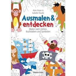 Ausmalen und entdecken - Malen nach Zahlen, Buchstaben und Symbolen