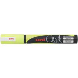 UNI Marqueur craie Chalk (Jaune, 1 pièce)