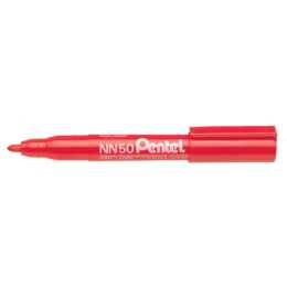 PENTEL Pennarello indelebile NN50 (Rosso, 1 pezzo)