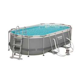 BESTWAY Piscine tubulaire Power Steel Oval (250 cm x 424 cm x 100 cm)