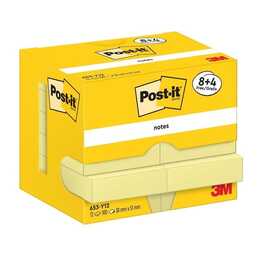 POST-IT Haftnotizen (12 x 100 Blatt, Gelb)