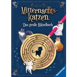 Ravensburger Mitternachtskatzen: Das grosse Rätselbuch Vielfältige Rätsel und Knobeleien für Katzenfans - Sudoku, Logicals, Labyrinthe, Worträtsel, Sprachrätsel, Gedächtnisrätsel uvm