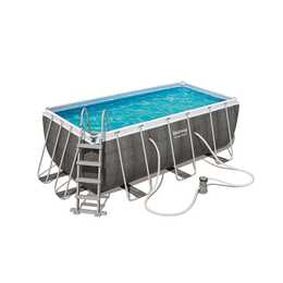 BESTWAY Piscine en acier Power steel Rectangular (201 cm x 412 cm x 122 cm)