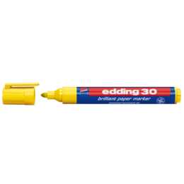 EDDING Marqueur permanent 30 (Jaune, 1 pièce)